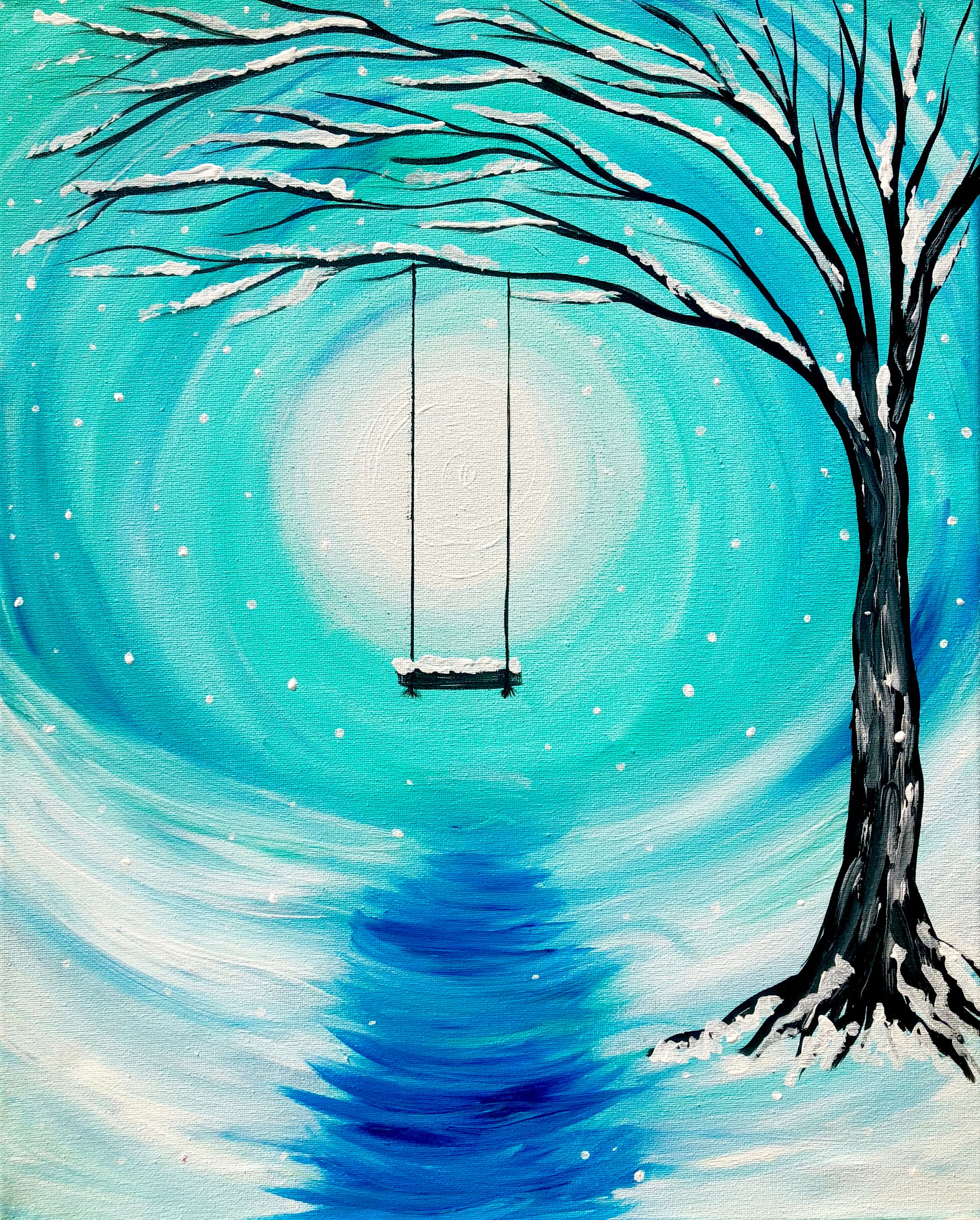 A Whimsical Winter II paint nite project by Yaymaker
