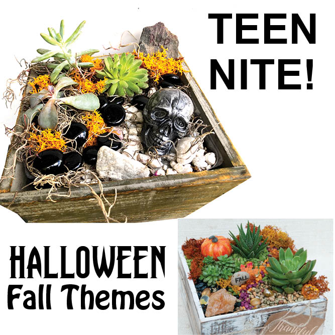A Teen Nite HalloweenFall theme plant nite project by Yaymaker