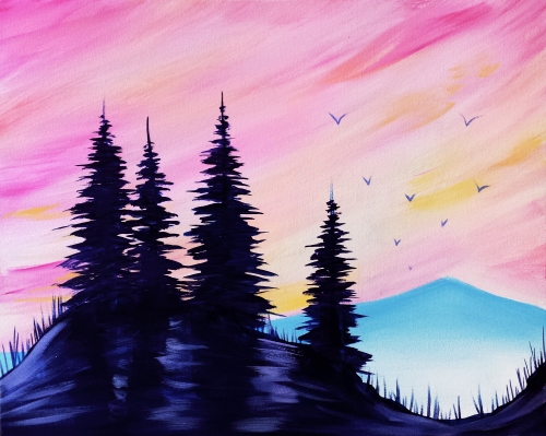 A Purple Pines paint nite project by Yaymaker