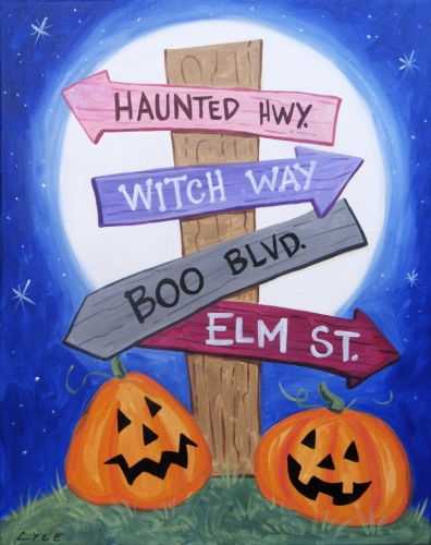 A Halloween Decisions paint nite project by Yaymaker