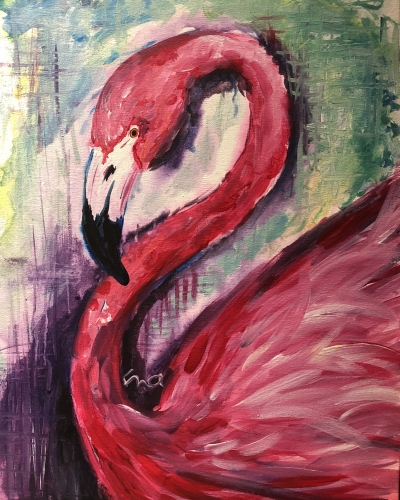 A Flamingo Flow paint nite project by Yaymaker