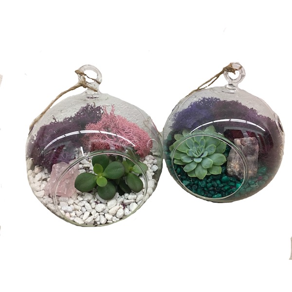 A 2 Hanging Globes with Crystals plant nite project by Yaymaker