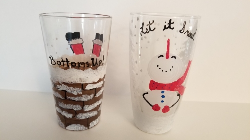 A Winter you choose  Drinkware paint nite project by Yaymaker