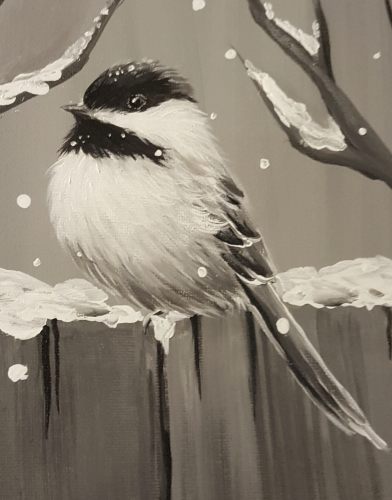 A Chubby Chilly Chickadee paint nite project by Yaymaker