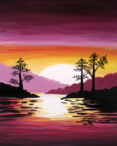 A The Golden Hour paint nite project by Yaymaker