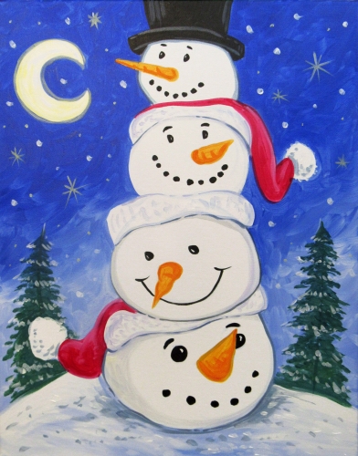 A Stack O Snowheads paint nite project by Yaymaker