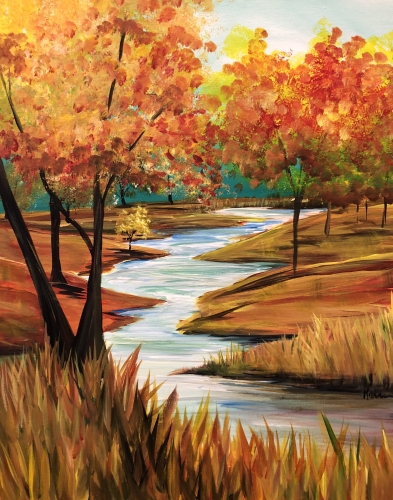 A Autumn Stream III paint nite project by Yaymaker