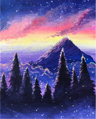 A Dreamy Mountain paint nite project by Yaymaker