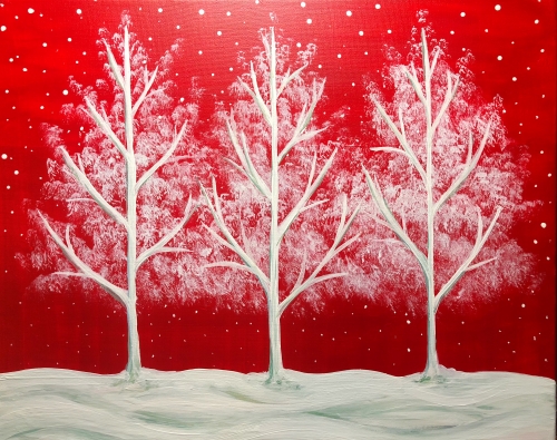 A Red and White Treeo Delight paint nite project by Yaymaker