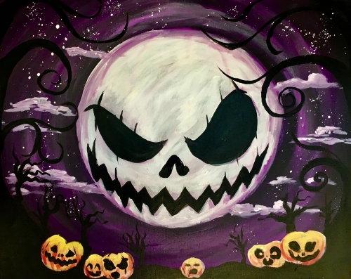 A Grimm Grinning Pumpkins paint nite project by Yaymaker