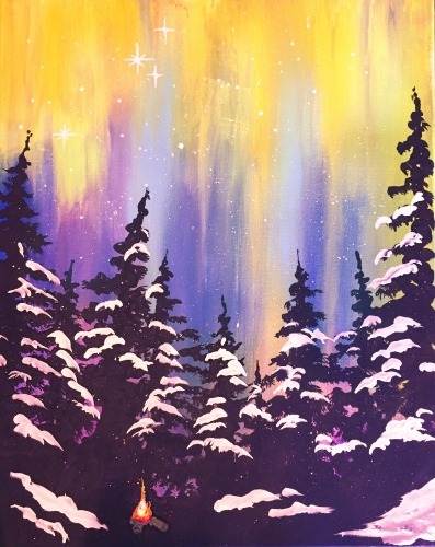 A Tiny Winter Fire paint nite project by Yaymaker