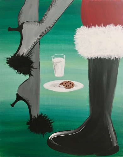 A Santa Baby paint nite project by Yaymaker