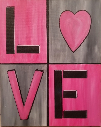 A Full of Love paint nite project by Yaymaker