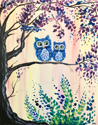 A Owl Love You Always paint nite project by Yaymaker