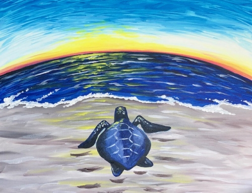 A Turtle Crawl paint nite project by Yaymaker