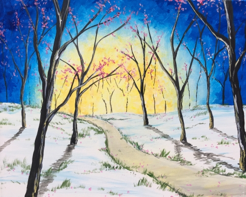 A The First Snow paint nite project by Yaymaker