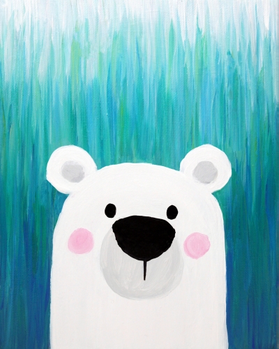 A Teal the Polar Bear paint nite project by Yaymaker