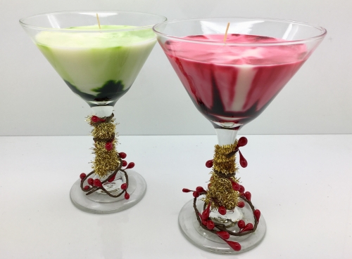 A Get Lit For The Holidays  Martini Glass Candles candle maker project by Yaymaker