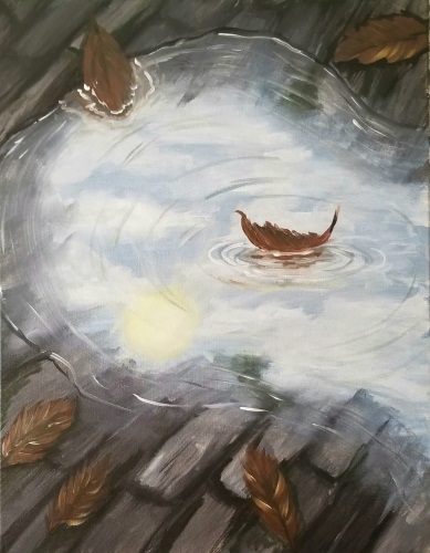 A Cobblestone Reflection paint nite project by Yaymaker