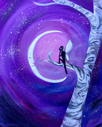 A Crescent Moonlit Magic paint nite project by Yaymaker