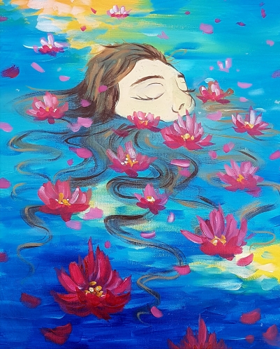 A Sleepy Pond paint nite project by Yaymaker