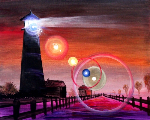 A Light Will Guide You Home paint nite project by Yaymaker