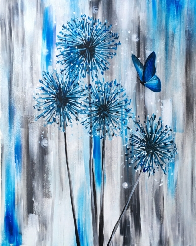 A Azure Dandelions paint nite project by Yaymaker