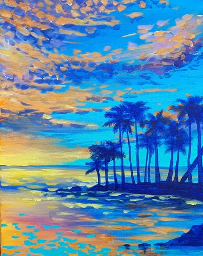 A Bright Ocean Sky paint nite project by Yaymaker