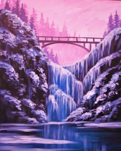 A Frozen Falls paint nite project by Yaymaker
