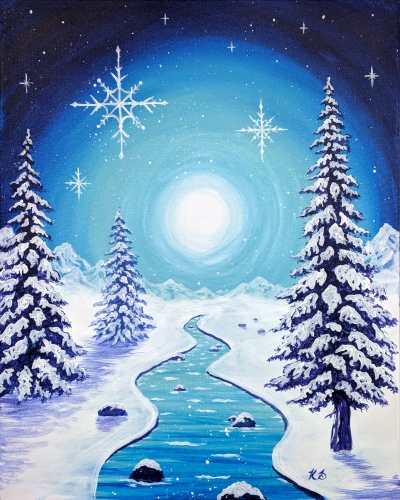 A The Beauty of Winter paint nite project by Yaymaker
