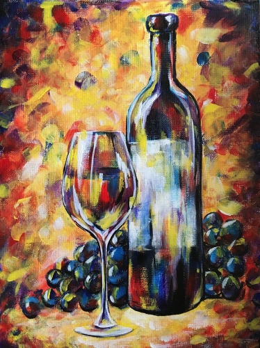 A Red Wine Still Life paint nite project by Yaymaker