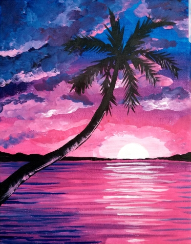 A Pink Sky At Night paint nite project by Yaymaker