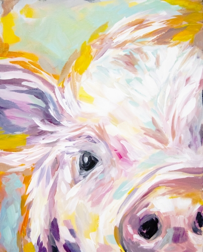 A This Little Pig Went To A Paint Nite paint nite project by Yaymaker
