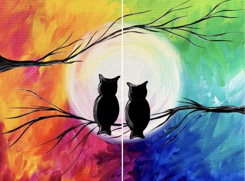 A Seasons of Love Partner Painting paint nite project by Yaymaker