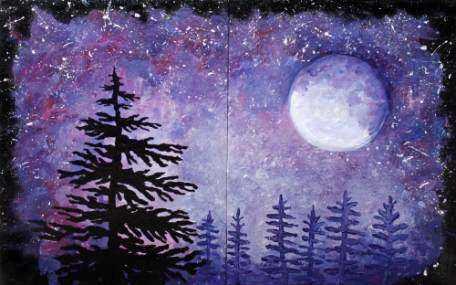 A Our Galaxy Partner Painting paint nite project by Yaymaker