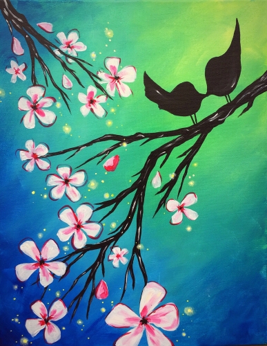 A Sweet Lil Spring Sparkle Smooch paint nite project by Yaymaker