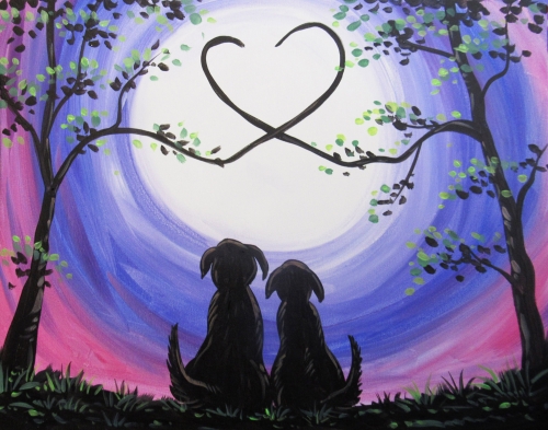 A Labs Falling in Love paint nite project by Yaymaker