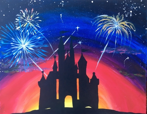 A Castle Celebration paint nite project by Yaymaker