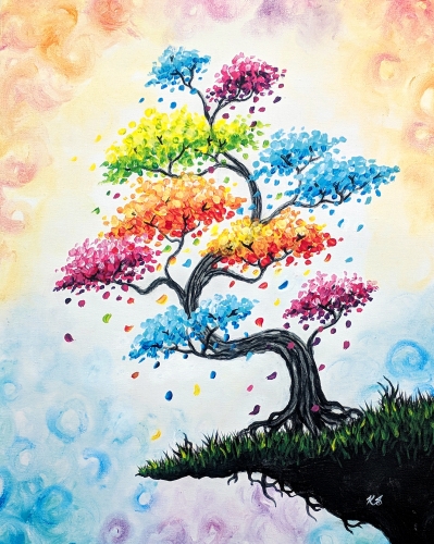 A Prismatic Bonsai paint nite project by Yaymaker