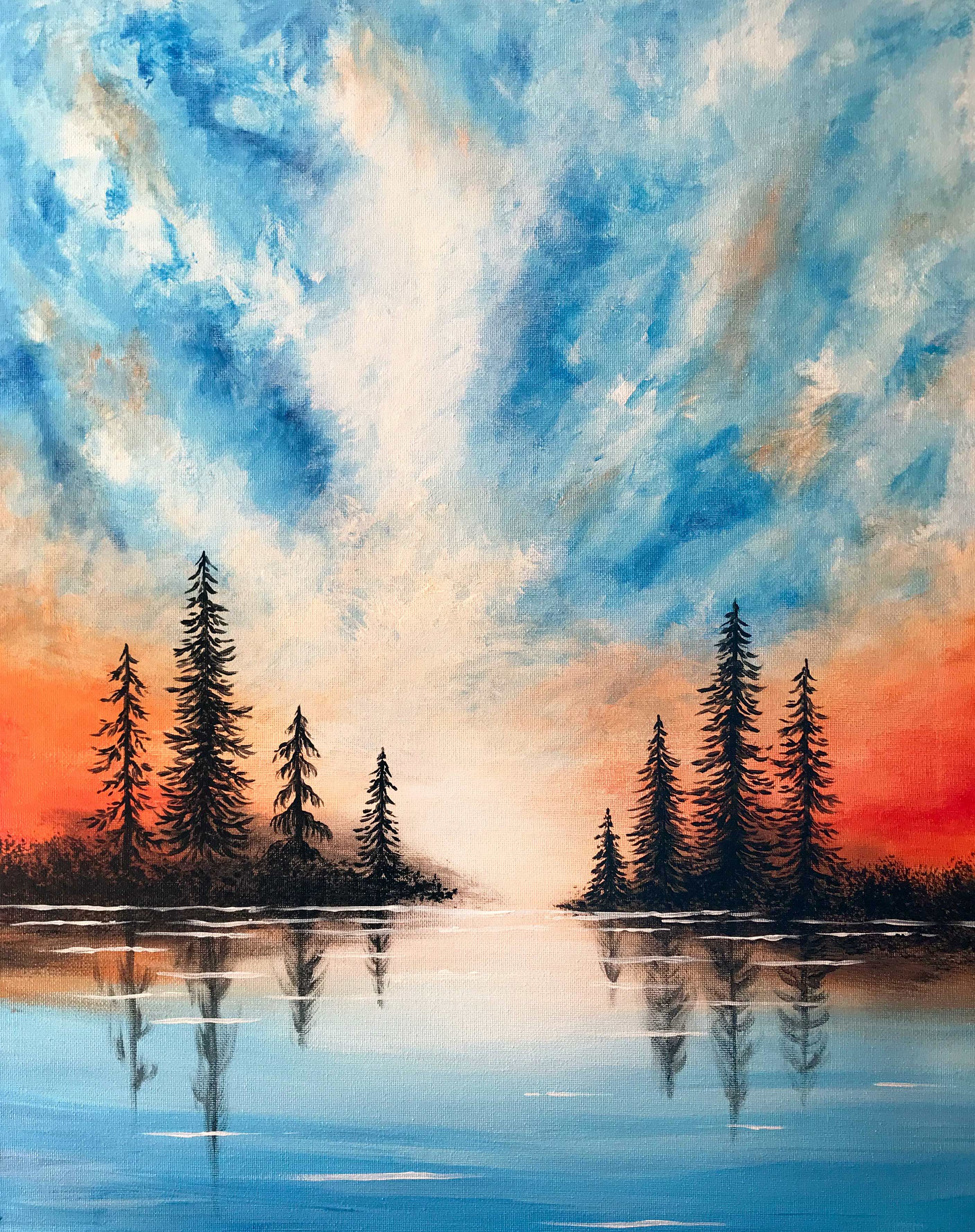 A Mystic Morning paint nite project by Yaymaker