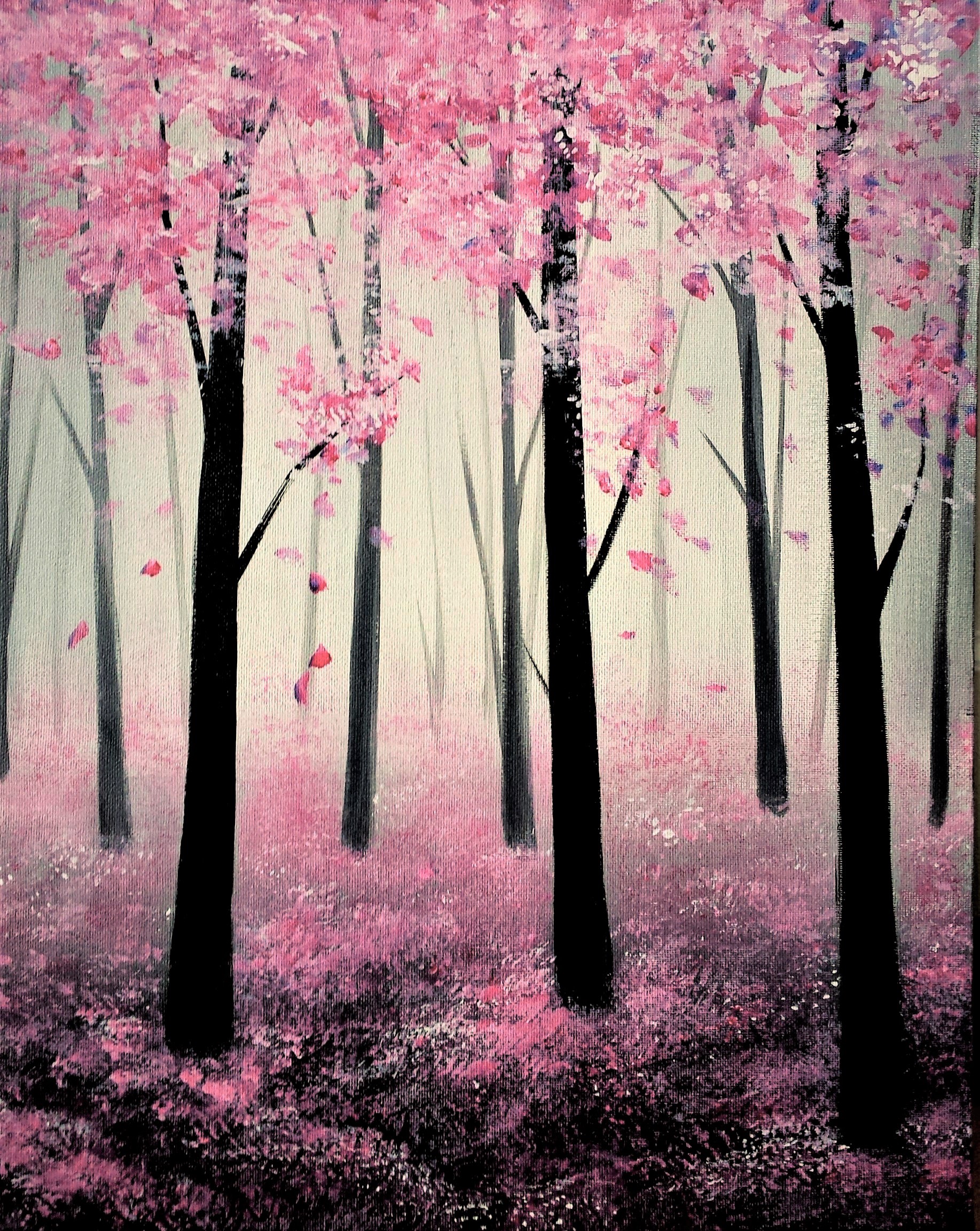 A Spring Forest paint nite project by Yaymaker