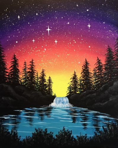 A Starlight Falls paint nite project by Yaymaker