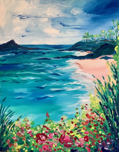 A Beach Blossoms paint nite project by Yaymaker