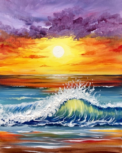 A Sun Kissed Wave paint nite project by Yaymaker