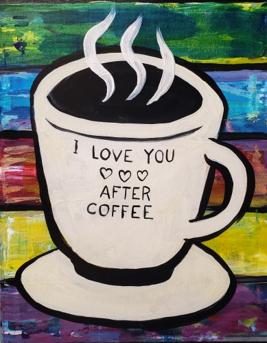 A Coffee Faux Wood Sign paint nite project by Yaymaker