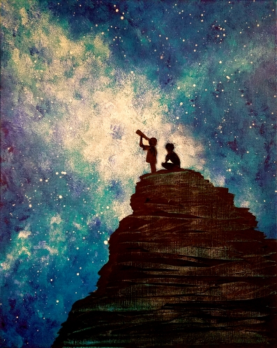 A Stargazing Dreamers paint nite project by Yaymaker