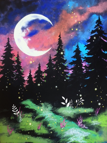 A Enchanted Galaxy Meadow paint nite project by Yaymaker