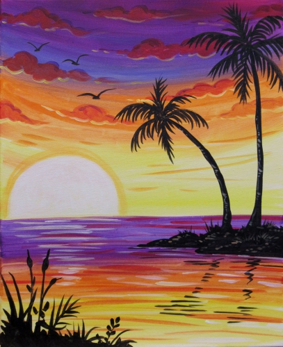 A Tropical Pleasures paint nite project by Yaymaker