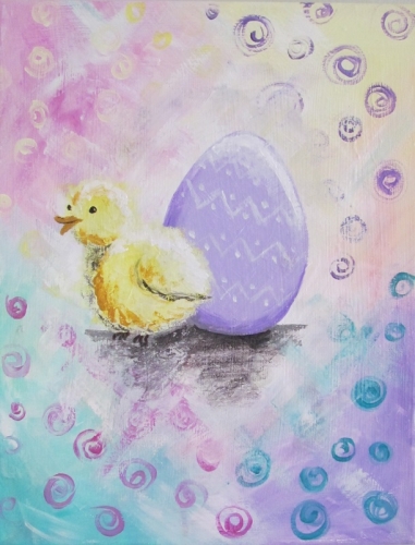 A Pastel Easter Chick paint nite project by Yaymaker