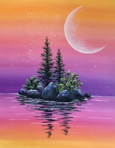 A Sunset Island II paint nite project by Yaymaker
